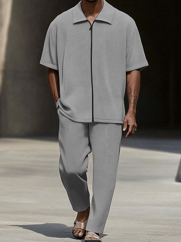 All-Day Comfort Textured Casual Set