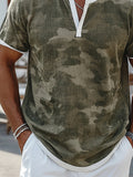 Summer Casual Camouflage Print Top