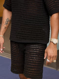 Stylish Breathable Mesh Knit 2-Piece Set