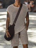 Summer Openwork Knit Matching Set