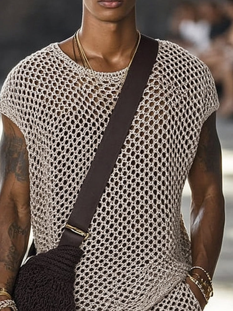Summer Openwork Knit Matching Set