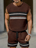 Trendy Knit Tank Top Shorts Set