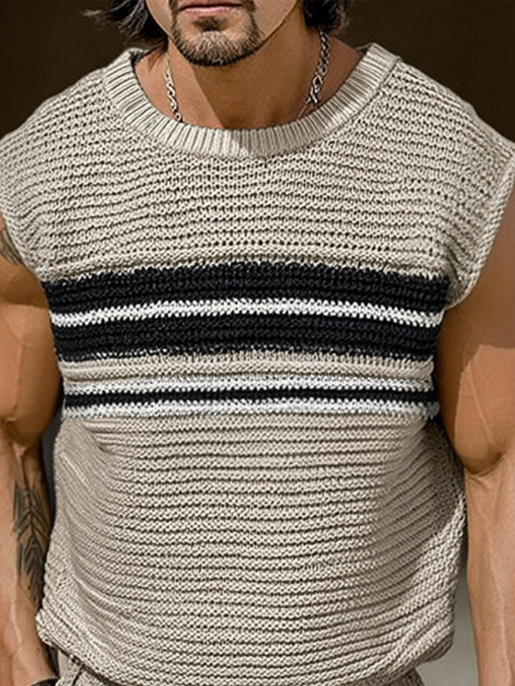 Trendy Knit Tank Top Shorts Set