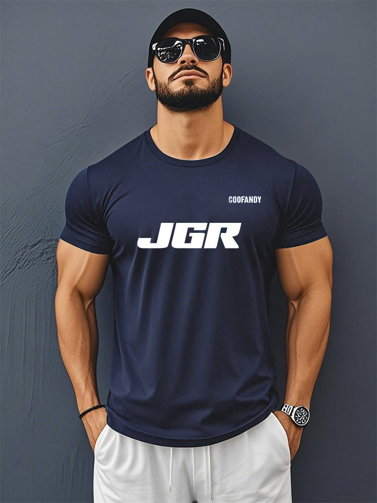 COOFANDY T-shirt voor heren, slim fit, zomer, fitness, ronde hals COOFANDY T-shirt voor heren, slim fit, zomer, fitness, ronde hals