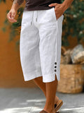 Summer Essential Cotton Capri Pants