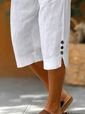 Summer Essential Cotton Capri Pants