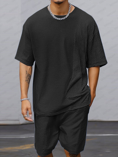 Casual Mesh Patchwork Sports Set
