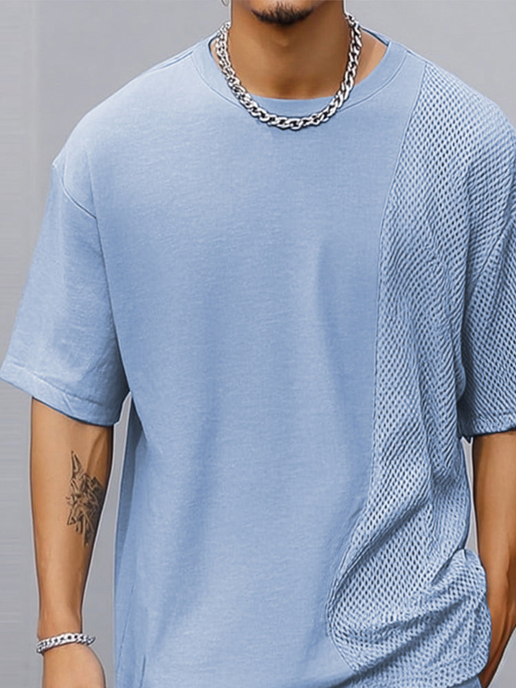 Casual Mesh Patchwork Sports Set