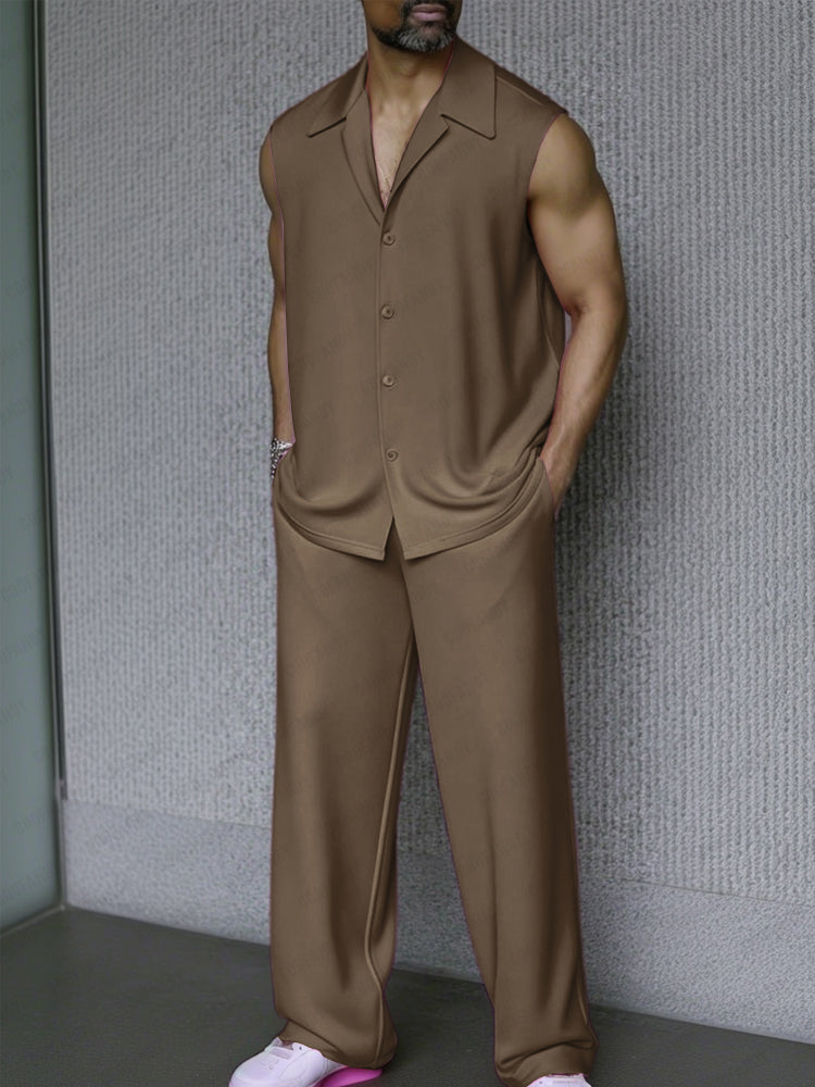 Effortless Cool Tank Top Pants Set