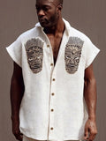 Ethnic Mask Design Shirt Shorts Set