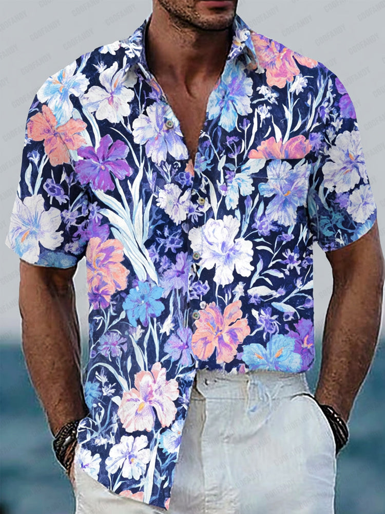 Stylish Colorful Floral Printed Shirt – COOFANDY
