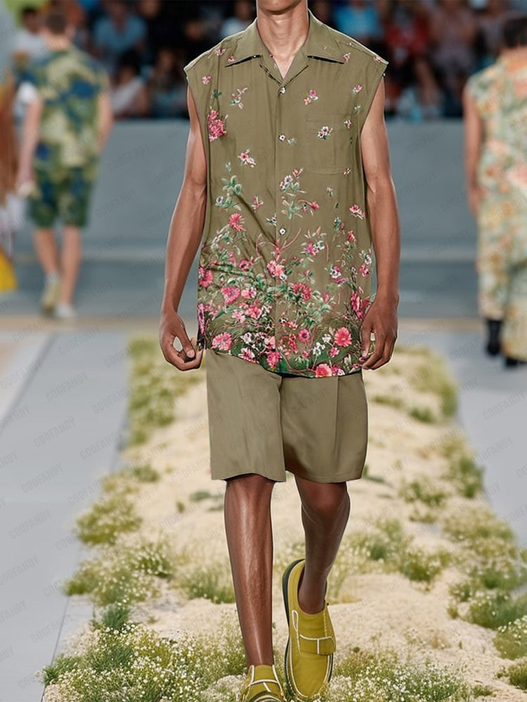Fashion Floral Printed 2-Piece Set