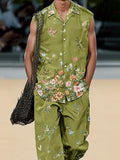 Casual Floral Printed Vacation 2-Piece Set
