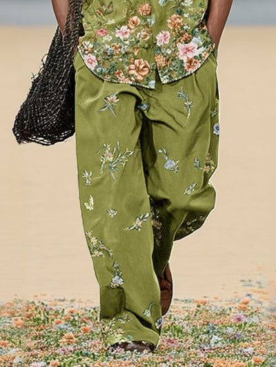 Casual Floral Printed Vacation 2-Piece Set