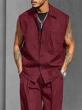 Versatile Style Sleeveless Shirt Set