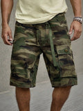 Urban Camo Print Cotton Shorts