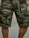 Urban Camo Print Cotton Shorts