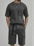 Utility Cargo T-Shirt Shorts Set