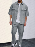 Casual Versatile Shirts Pants Set