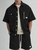 Cargo Style Corduroy Shirt Set