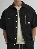 Cargo Style Corduroy Shirt Set