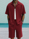 Comfortable Fit Shirt Shorts Set