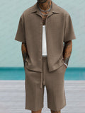 Comfortable Fit Shirt Shorts Set