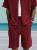 Comfortable Fit Shirt Shorts Set