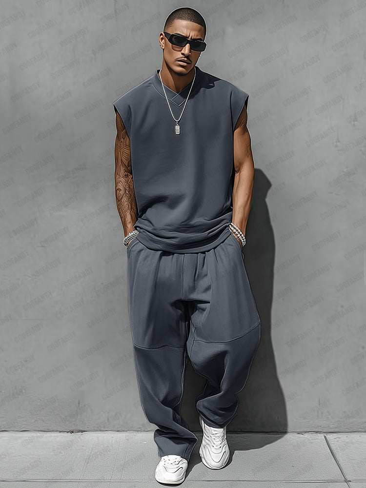 Relaxed Style Tank Top Balloon Pants Set – COOFANDY