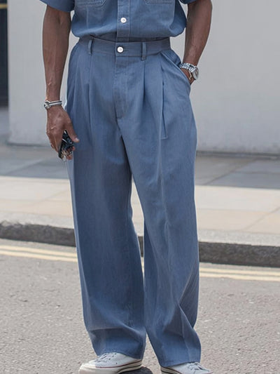 Cargo Loose Fit Denim 2-Piece Set