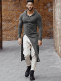 Stylish Longline Split Hooded Top