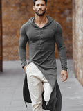 Stylish Longline Split Hooded Top