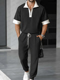 Casual Fashion Polo Jogger Set