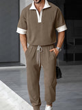 Casual Fashion Polo Jogger Set