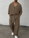 Relaxed Cozy Cotton Shirt Pants Set