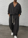 Relaxed Cozy Cotton Shirt Pants Set