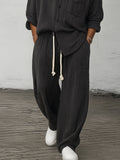 Relaxed Cozy Cotton Shirt Pants Set