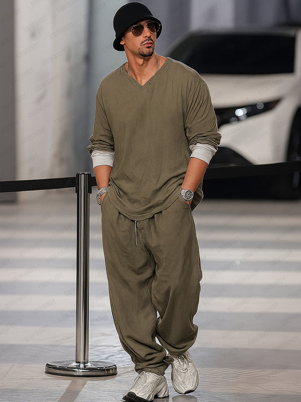 Relaxed Fit 2-Piece Streetwear Set
