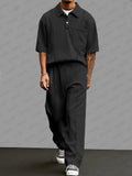 Classy Casual Polo Shirt Pants Set