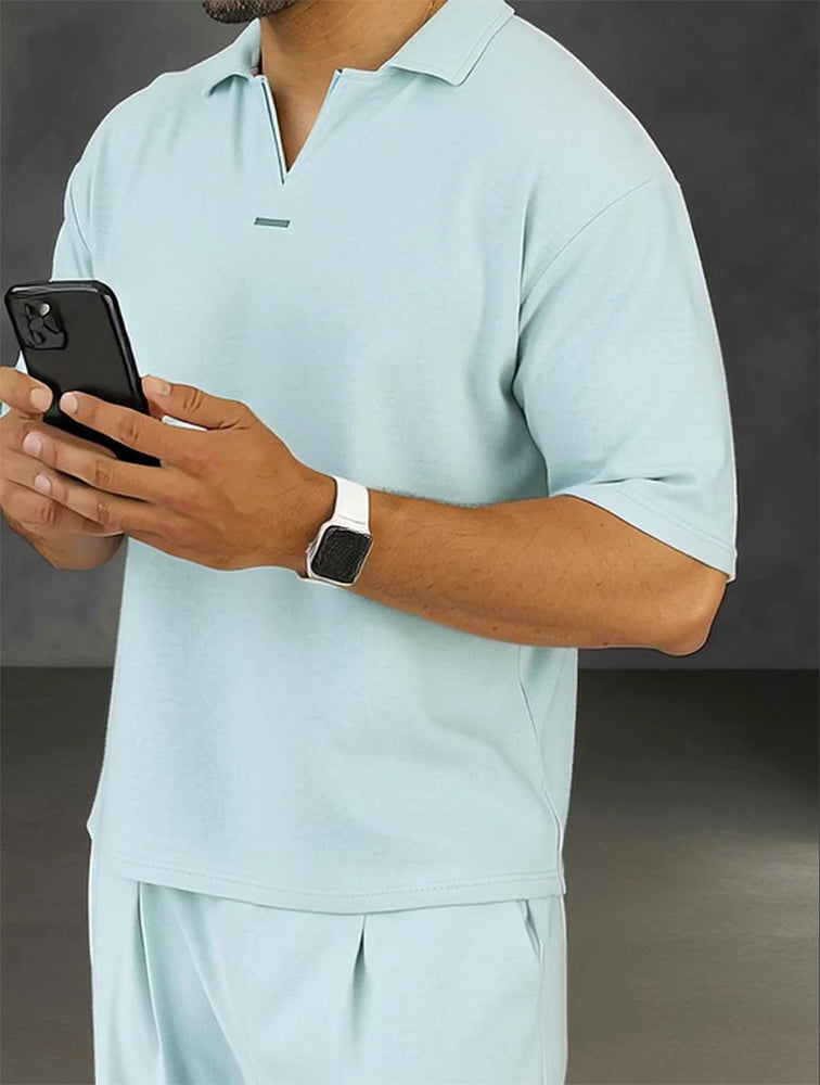 Practical Casual Shirt Pants Matching Set