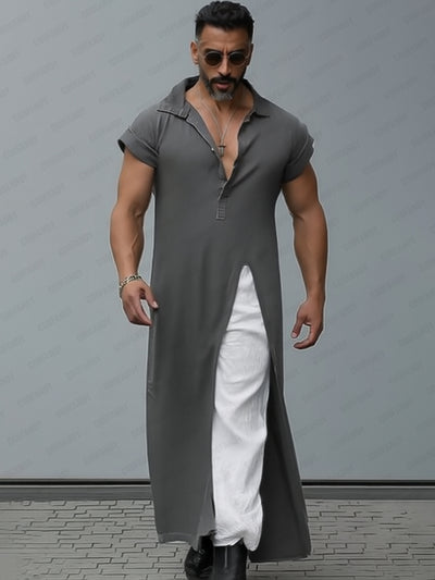 Fusion Style Slit Hem Longline Top