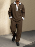 Easy Match Color Block Polo Shirt Set