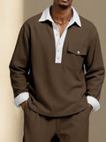Easy Match Color Block Polo Shirt Set