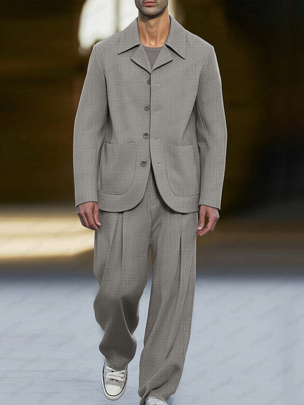 Modern Smart Casual Thin Suit Set