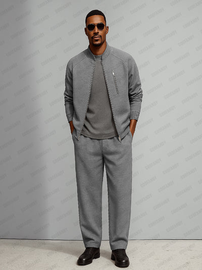 Athleisure Comfort Raglan Sleeve Jacket Set