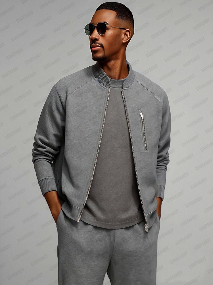 Athleisure Comfort Raglan Sleeve Jacket Set