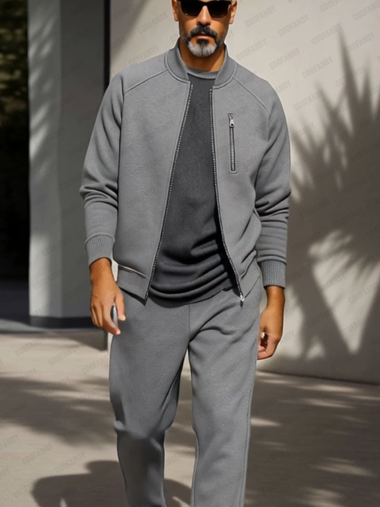 Athleisure Comfort Raglan Sleeve Jacket Set