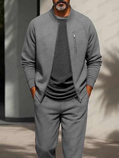 Athleisure Comfort Raglan Sleeve Jacket Set