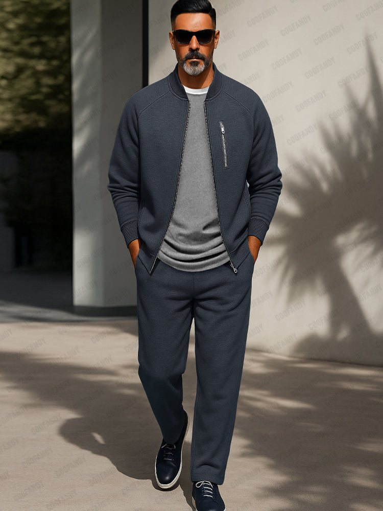 Athleisure Comfort Raglan Sleeve Jacket Set
