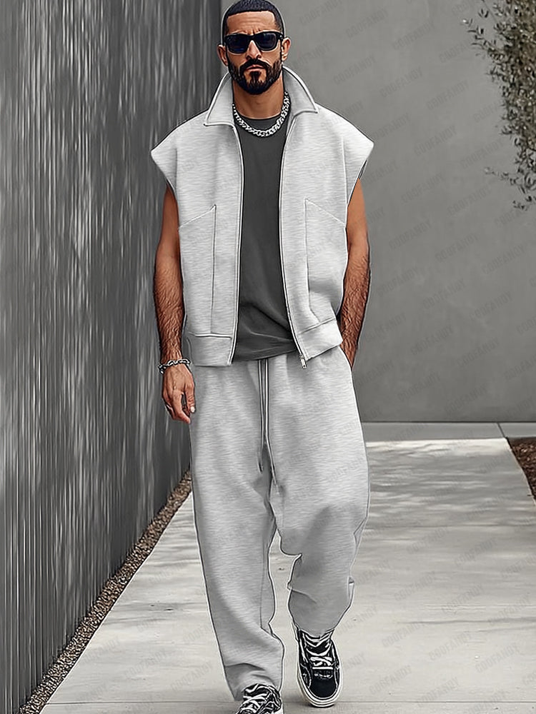 Athleisure Street Vibe Vest Pants Set